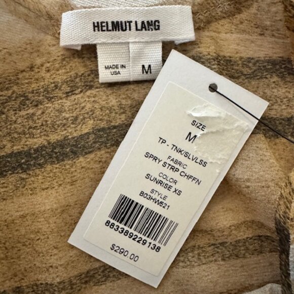 Helmut Lang Sunrise Tank Top Size M - NWT - Picture 7 of 9